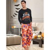 INSPIRE CHIC Halloween Family Pajama Sets Matching Pumpkin Print Long Sleeve Top with Pants Lounge Set - 3 of 4
