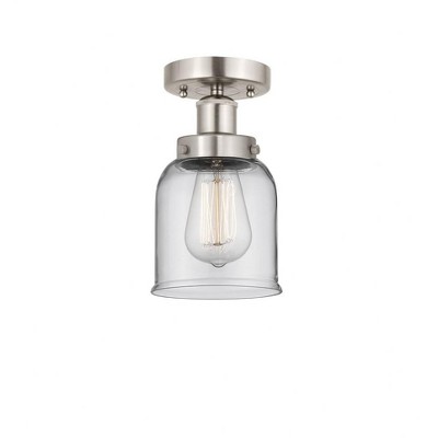 Bell - 1 Light Semi-Flush Mount In Industrial Style-8.25 Inches Tall and 6.5 Inches Wide