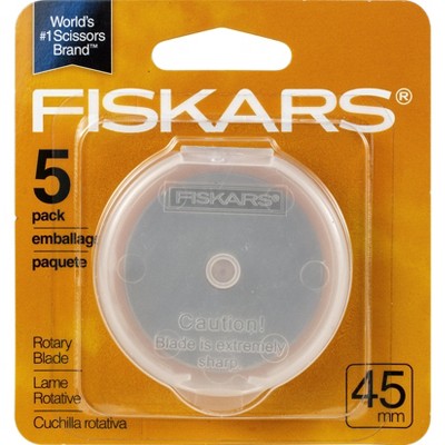 Fiskars Straight Rotary Blades 45mm 5/Pkg