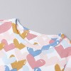 Owlivia Organic Cotton Girl's Short Sleeve Pajama Sets, Baby Summer 2Pc Sleepwear - Colorful Heart - 2 of 4