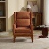 26.18"W Modern Upholstered Accent Chair, High Back Reading Chair, Armchair Club Chair with Wood Legs - ModernLuxe - 2 of 4
