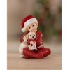 Bethany Lowe 3.5 Inch Lisa's Christmas Puppy Surprise Santa Cap Dog Figurines - 3 of 3