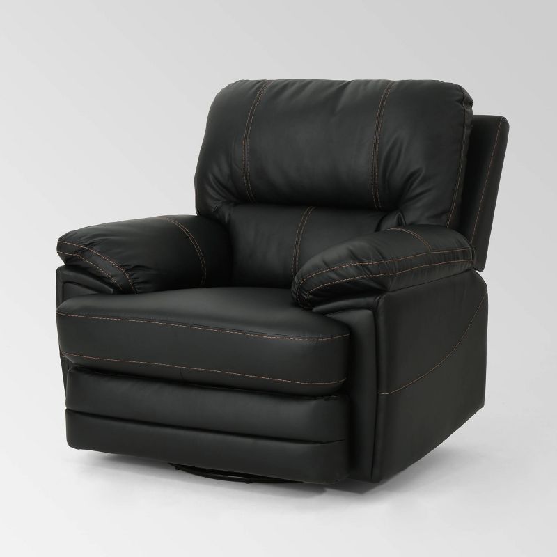Elodie Leather Swivel Power Recliner - Christopher Knight Home, 1 of 8