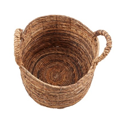 Rustic Beige Abaca Woven Basket Set of 3