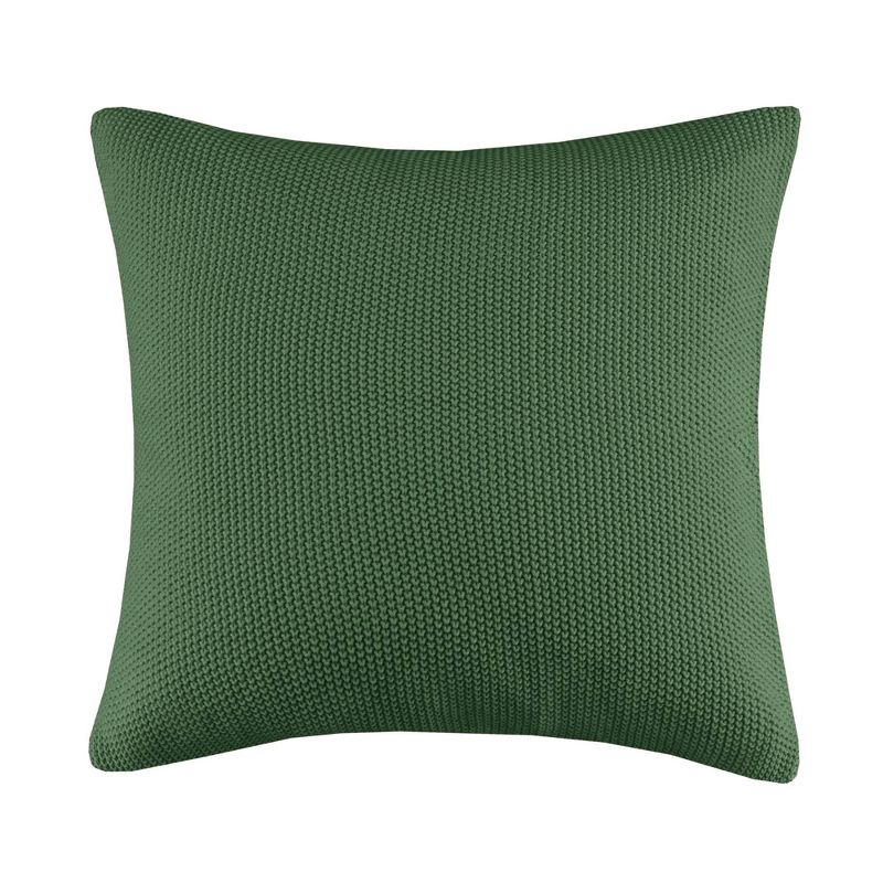 Ink+Ivy 26&#34;x26&#34; Oversized Bree Knit Euro Square Throw Pillow Cover Green, 1 of 6