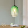 Rennnsan Quivane 7"W 1-Light Buded Textured Glass Modern Dimmable Pendant - 4 of 4