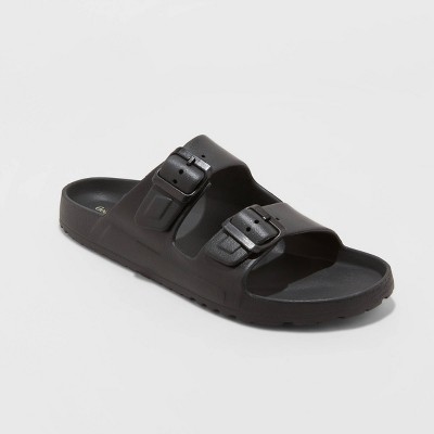 black on black sandals