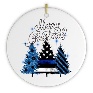 Merry Christmas Police Officer Ornament| OrnamentallyYou - 1 of 4