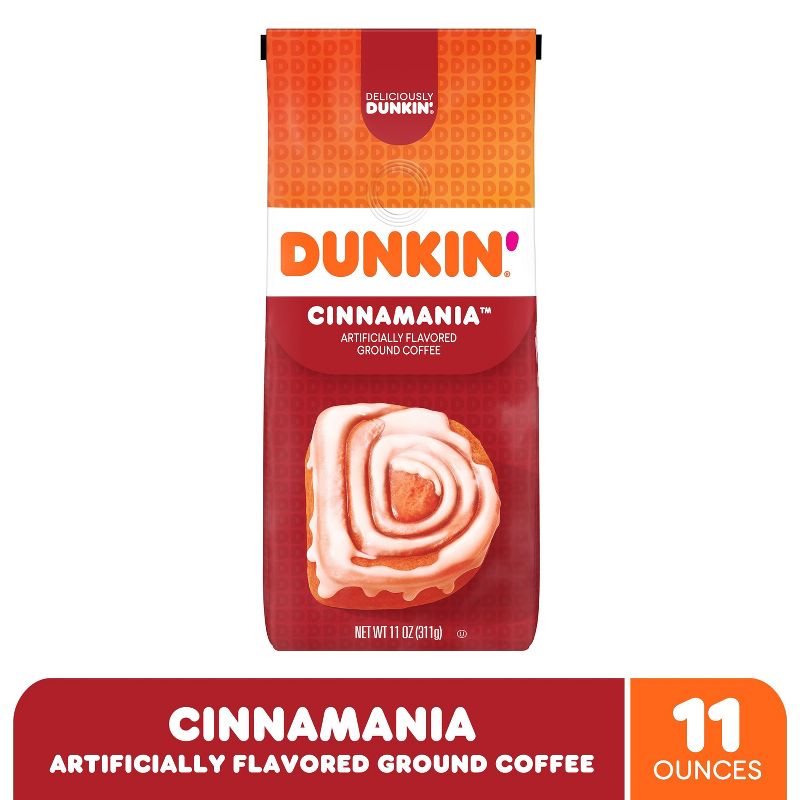Dunkin Donuts Cinnamon Medium Roast Ground Coffee - 11oz, 4 of 9
