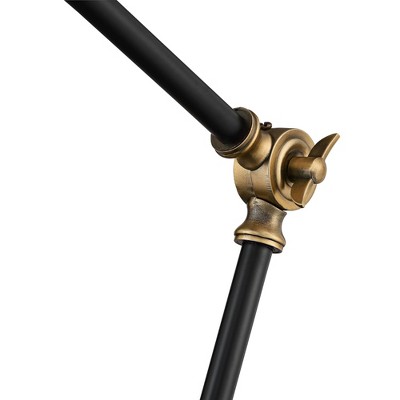 Adjustable Black and Brass Desk Lamp with USB Port