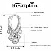 for Women 14K Gold Plated Sterling Silver | Dainty Statement Dangle Huggie Hoops | Hypoallergenic Prom & Party Jewelry Gift - 2 of 4