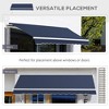Sapphtopaz 10' x 8' Retractable Awning Manual Patio Awnings Sunshade Shelter UV & Water-Resistant with Manual Crank Handle - 3 of 4