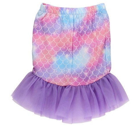 RuffleButts Girls Mermaid Tail Skirt Cover-Up - Mermaid Tale, 4T/5