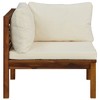 VidaXL Corner Sofas 2 pcs with Cream White Cushions Solid Acacia Wood - 4 of 4
