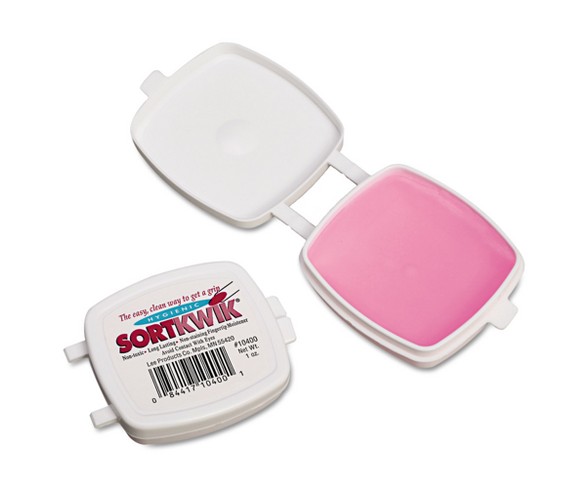 LEE Sortkwik Fingertip Moisteners, 3/8 oz, Pink