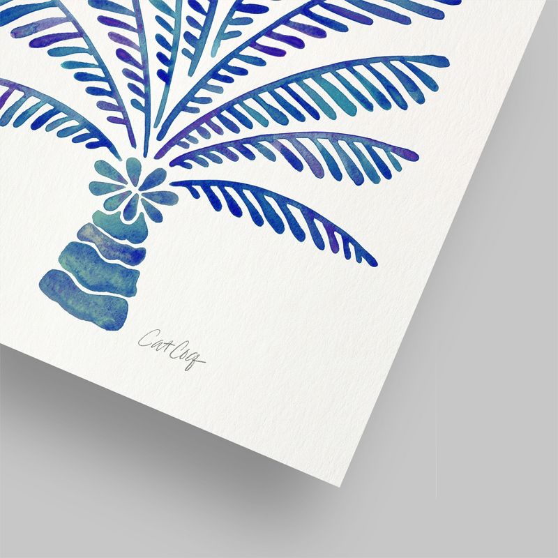 Americanflat Minimalist Botanical Palm Tree Navy By Cat Coquillette Poster -, 5 of 7