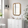29.72*19.69in Functional Mirror with Cabinet, Wood Framed Bathroom Wall Cabinet with Mirror and Adjustable Shelves, Wall Mounted Mirror - 4 of 4
