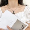 Crystal Halloween Charm Necklace - Cute Ghost & Bat Pendant with Gothic Rhinestone Details - 3 of 4