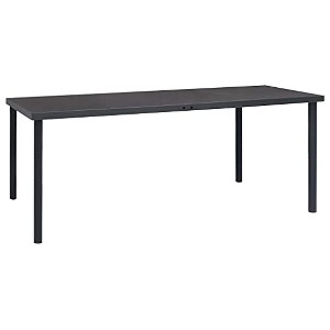 vidaXL Patio Dining Table, Anthracite 74.8"x35.4"x29.1" Steel - 1 of 4