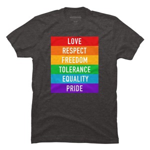 Adult Design By Humans Pride Rights Motto By PINHEAD66 T-Shirt - 1 of 2