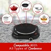 Brentwood Single-Cast-Iron 1,100-Watt Countertop Electric Burner Hot Plate with Temperature Control and Power Indicator Light, Black - 3 of 4