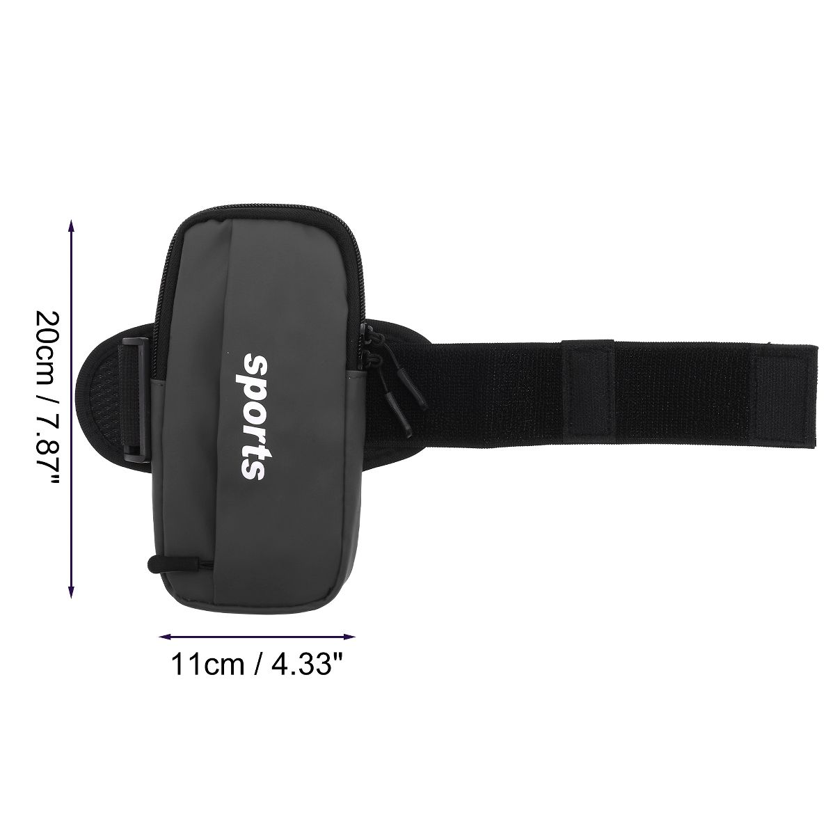 Unique Bargains Phone Holder Arm Bands with Zipper 1 Pc - thumbnail 2