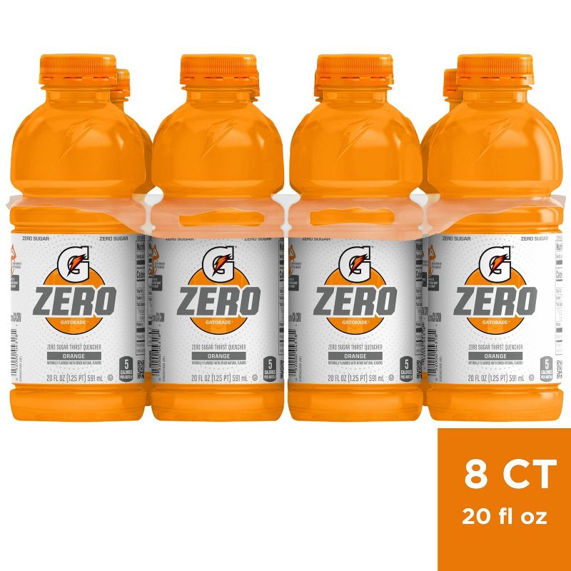 Gatorade G Zero Orange Sports Drink - 8pk/20 fl oz Bottles, 1 of 6
