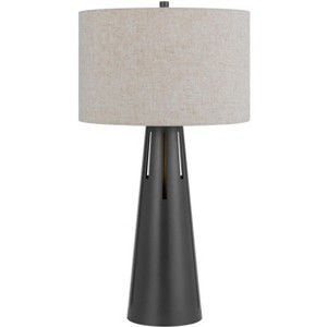 Cal Lighting 100W 3 way Hayti metal table lamp with 2W led night light - 1 of 4