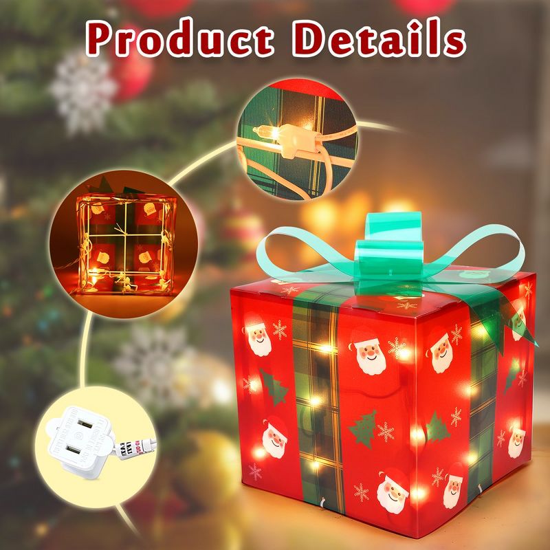 3PACK Lighted Gift Boxes Decorations-Outdoor Christmas Decorations-Lighted Gift Boxes Decorations, 4 of 9