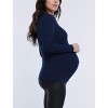 Women's Square Neck Rib Knit Long Sleeve Tee | Motherhood Maternity - 3 of 4