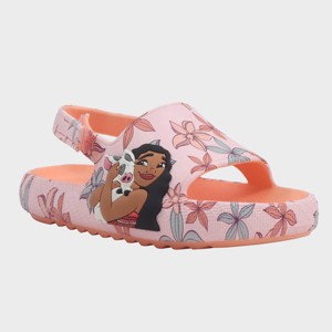 Girls' Disney Princess Moana Slide Sandals - Pink/Orange - 1 of 4