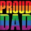 Adult Design By Humans Rainbow Pride Proud Dad By Luckyst T-Shirt - Black - 4X Large - 2 of 2