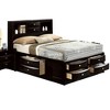 TiramisuBest Walnut 2-Piece Rubberwood Bedroom Set, Platform Bed with Nightstand, Queen - 3 of 4