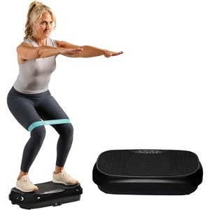 Lifepro Black Fitness Platform: Enhance Your Home Workouts with Our All-in-One Vibration Plate and Loop Bands - 1 of 4