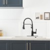 Single-Handle Pull-Down Sprayer 3 Spray High Arc Kitchen Faucet With Deck Plate - 2 of 4