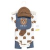 Hudson Baby Infant Boy Cotton Layette Set, Blue Brown Little Bear - 2 of 4