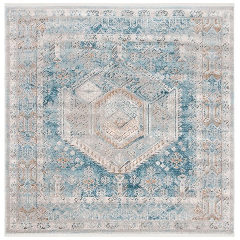 Shivan Shv727 Power Loomed Area Rug - Blue/gold - 6'7
