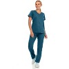 Hey Collection Women Scrubs Set 4-Way Stretch Mock Neck Top with Straight Leg Scrub Pants with Four Pockets - 4 of 4