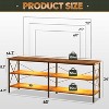 GALAXHERO TV Stand for 65 70 inch TV with LED Lights, Gaming Entertainment Center with Storage, Industrial TV Console for Living Room, Greige - 3 of 4