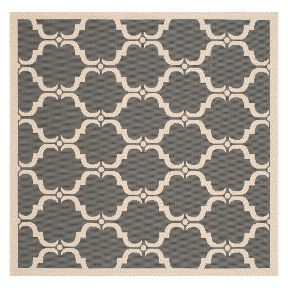  x 5'3in Harrie Outdoor Rug Anthracite/Beige