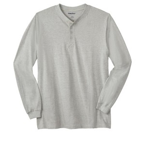 KingSize Men's Big & Tall Shrink-Less Lightweight Long Sleeve Henley - 1 of 2