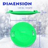 Slippery Racer Heavy-Duty Cold Weather Downhill Pro Adults and Kids Plastic Outdoor Winter Saucer Disc Snow Sleds with Handles. (3 Pack) - 4 of 4