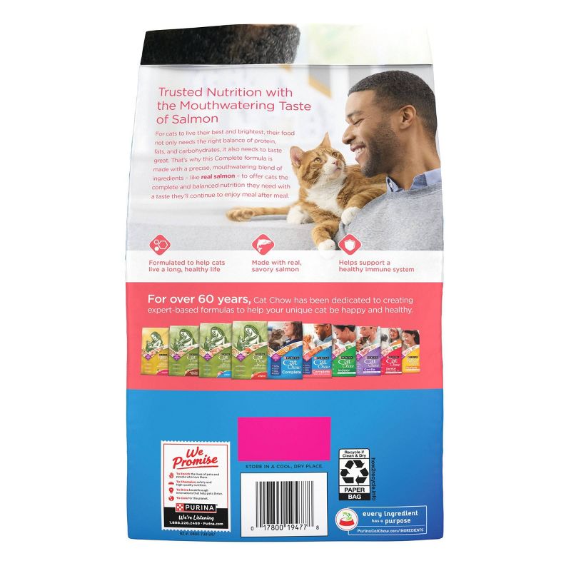 Purina Cat Chow Complete Fish, Seafood and Salmon Flavor Dry Cat Food - 3.15lbs, 3 of 8