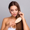 Evideco French Home Goods Natural Wooden Hair Brush with Rounded Bristles - 3 of 4