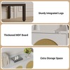 GustoWave Shoe Cabinet with 3 Rattan Doors, Freestanding Shoe Storage Organizer with Adjustable Shelves, 7-Tier Shoe Storage Cabinet for Entryway - 4 of 4