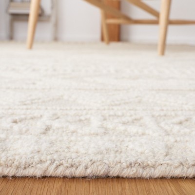 Gray and Ivory Hand-Tufted Wool Area Rug, 3' x 5'