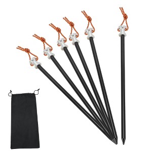 Unique Bargains Reinforced Cylinder Tent Pegs 1 Set - 1 of 4