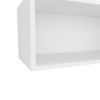 GlasFlength Kitchen Storage Kitchen Wall Cabinet Open Shelves Cabinet Rectangular Storage Cupboard for Kitchen, White, 12.5"*30"*12" - 4 of 4