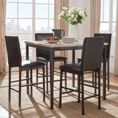 Set of 4 24" Devoe Counter Height Barstools Black - Inspire Q