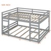 CAVINAS Full/Twin Over Full/Twin Solid Wood Bunk Bed with Double Ladder,Modern Bed Frame for Kids Room,Bedroom - 4 of 4